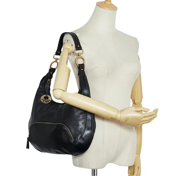 Fendi Leather Medium Chef Hobo - black - Picture 8 of 8